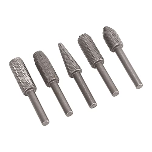 ZJchao Stabmühle Bits, Steinschnitzerset 5pcs Wolframstahllegierung 6mm Schaft - Raspe -Dateien Set Burr Set für Holzkautschuk Debring Formen Rillen ZJchao Stabmühle Bits, Steinschnitzerset 5pcs Wolframstahllegierung 6mm Schaft - Raspe -Dateien Set Burr Set für Holzkautschuk Debring Formen Rillen von ZJchao