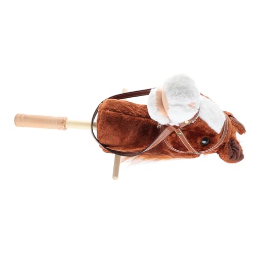 ZJchao Stick Horse, Horse Toys Plush Toy Stick Spielzeug für und Mädchen Caballos de Juguete Para Niños Plüsch Handgefertigtes Hobbypferd auf Einem Inventory/Share (Kaffee) von ZJchao