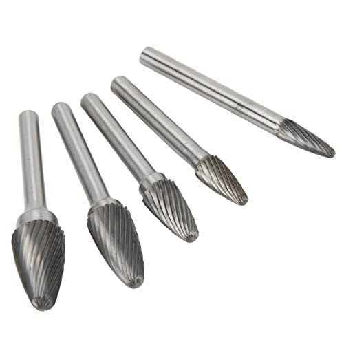 ZJchao Tool Kit, Carbid -Bohrer 5pcs Carbid Burrs Einzelgeschnitten - Datei Die Mühle Zubehör mit 6 Mm/0,24 Zoll Schaft Zum Gravurpolierenbohrungen ZJchao Tool Kit, Carbid -Bohrer 5pcs Carbid Burrs Einzelgeschnitten - Datei Die Mühle Zubehör mit 6 Mm/0,24 Zoll Schaft Zum Gravurpolierenbohrungen von ZJchao