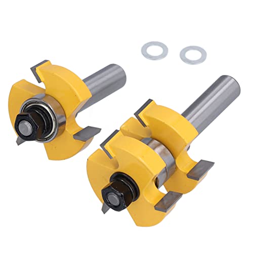 Zungenrille Router Bit, Sauber Geschnitten 3 Zähne 2 Zähne mit Holzbearbeitungsschneider 1/2 Zoll Schaft von ZJchao