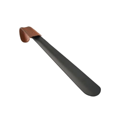 ZKALQECNF Schuhlöffel Extra Langer Schuhlöffelheber, 30/42 cm, mit Lederband, Schuhlöffellöffel aus Edelstahl for Schuhzubehör Schuhanzieher(30cm) von ZKALQECNF