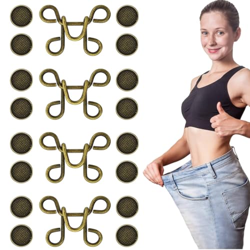 ZKGYUS 4 Stück Knöpfe zum Anziehen der Hose, verstellbarer Hosenknopf zum Anziehen der Taille, verstellbarer Bund, verstellbarer Jeansknopf für Hosen, Jeans, Damenröcke ZKGYUS 4 Stück Knöpfe zum Anziehen der Hose, verstellbarer Hosenknopf zum Anziehen der Taille, verstellbarer Bund, verstellbarer Jeansknopf für Hosen, Jeans, Damenröcke von ZKGYUS