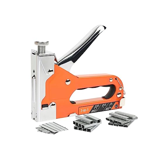 Nagelpistole, 3-in-1-Nagelpistole, DIY-Möbelbau, Hefter, Polstertacker mit 3000 Heftklammern, Heimdekoration, Tischlerwerkzeuge Nagelpistole, 3-in-1-Nagelpistole, DIY-Möbelbau, Hefter, Polstertacker mit 3000 Heftklammern, Heimdekoration, Tischlerwerkzeuge von ZKLGS