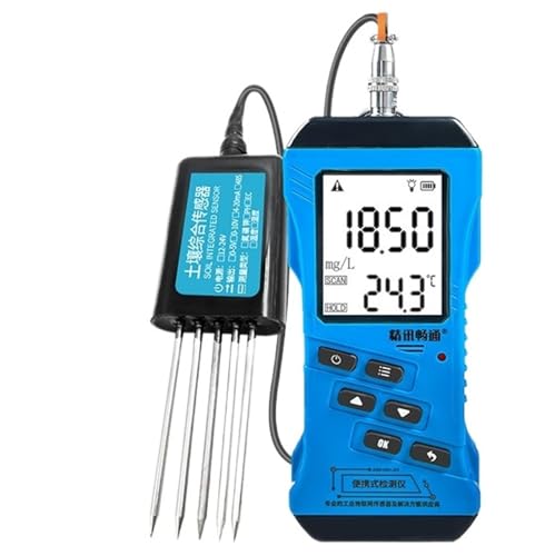 ZKLGS Tragbare Multiparameter-Schnellmessplattform for Stickstoff, Phosphor, Kalium, Feuchtigkeit, Temperatur und pH-Wert im Boden mit Smart Display(Temper Humi ECPH NPK) von ZKLGS