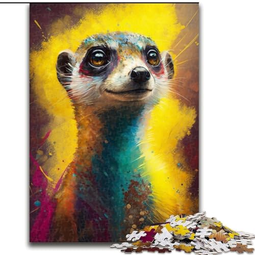 Puzzle 1000 Teile Erdmännchen-Malkarton, Puzzlegröße 26x38cm, für Teenager und Familienspaß – DIY-Denkspiel als Geschenk von ZKYUBEK