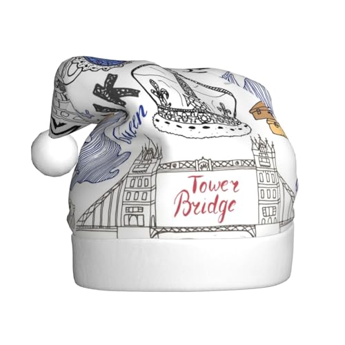 ZKZBDPLK Weihnachtsmütze mit Aufschrift "I Love London", Unisex, für Erwachsene ZKZBDPLK Weihnachtsmütze mit Aufschrift "I Love London", Unisex, für Erwachsene von ZKZBDPLK