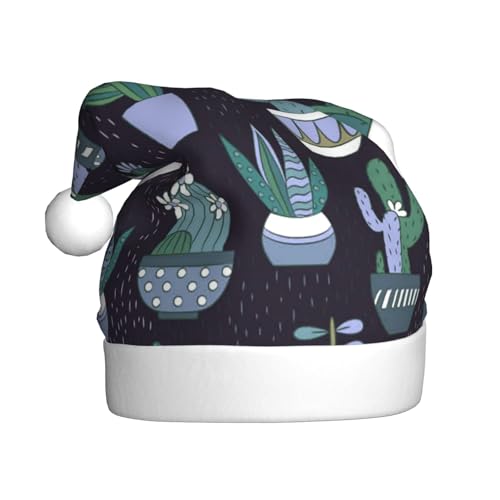 ZKZBDPLK Weihnachtsmütze mit Kaktus-Druck, Unisex, für Erwachsene von ZKZBDPLK