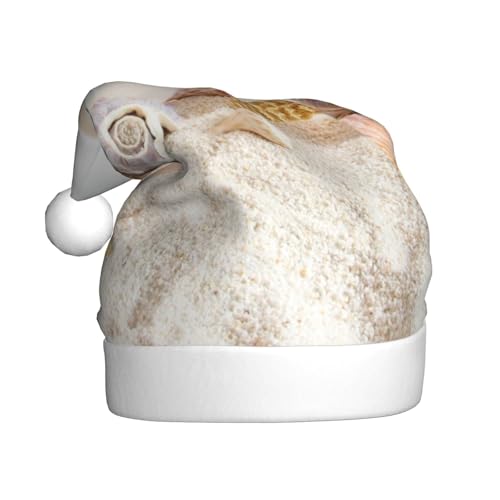 ZKZBDPLK Weihnachtsmütze mit Perlen und Seestern, Muschelmotiv, Unisex, für Erwachsene von ZKZBDPLK