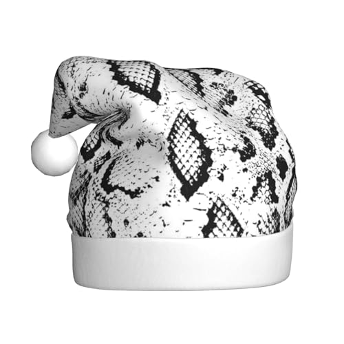 ZKZBDPLK Weihnachtsmütze mit Schlangenhaut-Motiv, Schwarz und Weiß, Unisex, für Erwachsene ZKZBDPLK Weihnachtsmütze mit Schlangenhaut-Motiv, Schwarz und Weiß, Unisex, für Erwachsene von ZKZBDPLK