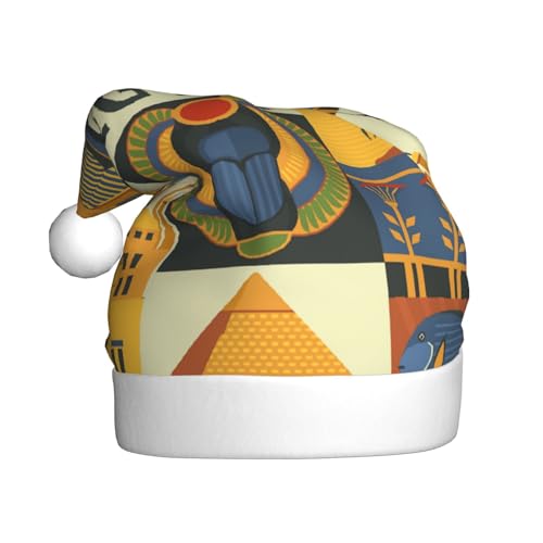 ZKZBDPLK Weihnachtsmütze mit Weihnachtsmann-Motiv, Altes Ägypten, Stammes-Serie, bedruckt, Weihnachtsmütze, Unisex, Erwachsene ZKZBDPLK Weihnachtsmütze mit Weihnachtsmann-Motiv, Altes Ägypten, Stammes-Serie, bedruckt, Weihnachtsmütze, Unisex, Erwachsene von ZKZBDPLK