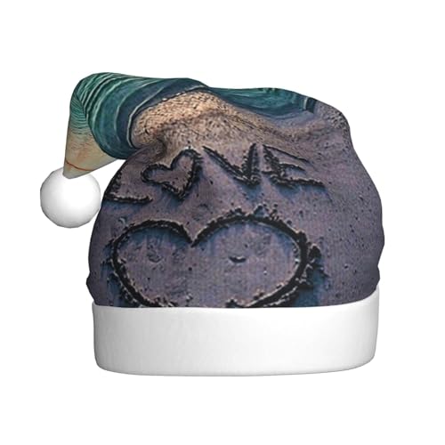 ZKZBDPLK Weihnachtsmütze mit Weihnachtsmann-Motiv, Aufschrift "Love Beach", Unisex, für Erwachsene ZKZBDPLK Weihnachtsmütze mit Weihnachtsmann-Motiv, Aufschrift "Love Beach", Unisex, für Erwachsene von ZKZBDPLK