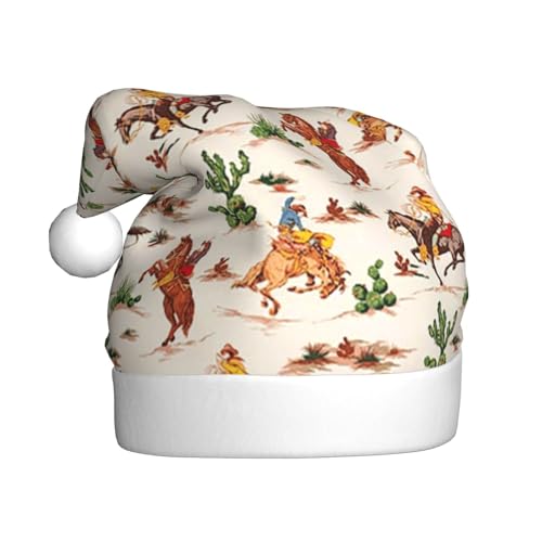 ZKZBDPLK Weihnachtsmütze mit Weihnachtsmann-Motiv, Cowboy-Reiten, Pferde-Druck, Unisex, für Erwachsene ZKZBDPLK Weihnachtsmütze mit Weihnachtsmann-Motiv, Cowboy-Reiten, Pferde-Druck, Unisex, für Erwachsene von ZKZBDPLK