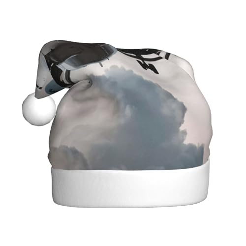 ZKZBDPLK Weihnachtsmütze mit Weihnachtsmann-Motiv, Flugzeug-Kunstdruck, Unisex, für Erwachsene ZKZBDPLK Weihnachtsmütze mit Weihnachtsmann-Motiv, Flugzeug-Kunstdruck, Unisex, für Erwachsene von ZKZBDPLK