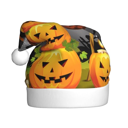 ZKZBDPLK Weihnachtsmütze mit Weihnachtsmann-Motiv, Halloween-Kürbis-Druck, Unisex, für Erwachsene ZKZBDPLK Weihnachtsmütze mit Weihnachtsmann-Motiv, Halloween-Kürbis-Druck, Unisex, für Erwachsene von ZKZBDPLK