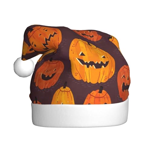 ZKZBDPLK Weihnachtsmütze mit Weihnachtsmann-Motiv, Halloween-Kürbis-Druck, Unisex, für Erwachsene ZKZBDPLK Weihnachtsmütze mit Weihnachtsmann-Motiv, Halloween-Kürbis-Druck, Unisex, für Erwachsene von ZKZBDPLK