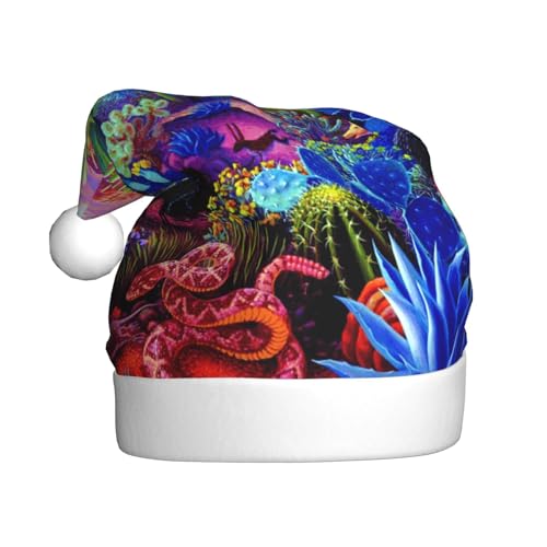 ZKZBDPLK Weihnachtsmütze mit Weihnachtsmann-Motiv, Kaktus, tropisches Tier, Fuchs, Schlange, Schweine-Druck, Weihnachtsmütze, Unisex, Erwachsene ZKZBDPLK Weihnachtsmütze mit Weihnachtsmann-Motiv, Kaktus, tropisches Tier, Fuchs, Schlange, Schweine-Druck, Weihnachtsmütze, Unisex, Erwachsene von ZKZBDPLK