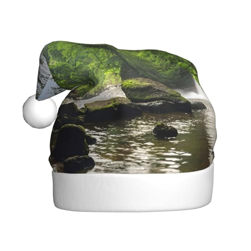 ZKZBDPLK Weihnachtsmütze mit Weihnachtsmann-Motiv, Motiv: Berg, Wasserfall, Unisex, Erwachsene ZKZBDPLK Weihnachtsmütze mit Weihnachtsmann-Motiv, Motiv: Berg, Wasserfall, Unisex, Erwachsene von ZKZBDPLK