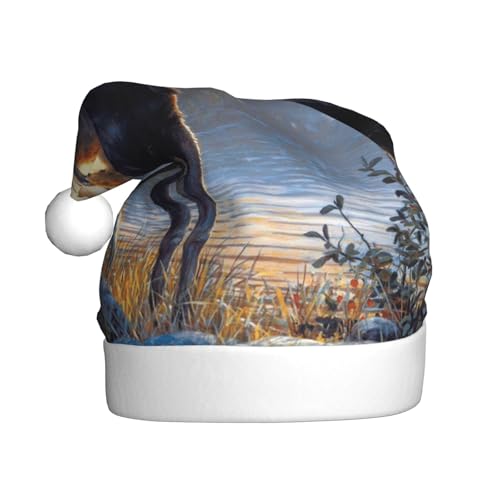ZKZBDPLK Weihnachtsmütze mit Weihnachtsmann-Motiv, Motiv: Hirsch, Unisex, Erwachsene ZKZBDPLK Weihnachtsmütze mit Weihnachtsmann-Motiv, Motiv: Hirsch, Unisex, Erwachsene von ZKZBDPLK