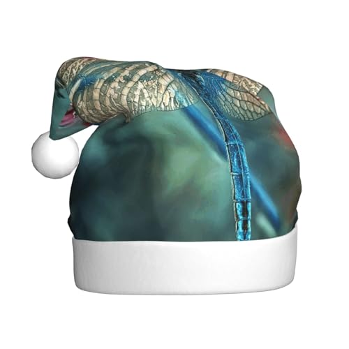 ZKZBDPLK Weihnachtsmütze mit Weihnachtsmann-Motiv, Motiv: Libelle auf der Blume, Unisex, für Erwachsene ZKZBDPLK Weihnachtsmütze mit Weihnachtsmann-Motiv, Motiv: Libelle auf der Blume, Unisex, für Erwachsene von ZKZBDPLK