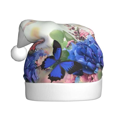 ZKZBDPLK Weihnachtsmütze mit Weihnachtsmann-Motiv, Motiv: Schmetterling, Gänseblümchen, Unisex, Erwachsene ZKZBDPLK Weihnachtsmütze mit Weihnachtsmann-Motiv, Motiv: Schmetterling, Gänseblümchen, Unisex, Erwachsene von ZKZBDPLK