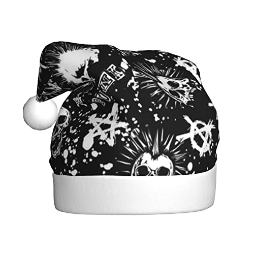ZKZBDPLK Weihnachtsmütze mit Weihnachtsmann-Motiv, Punk, Totenkopf-Aufdruck, Unisex, Erwachsene, Weihnachtsmütze ZKZBDPLK Weihnachtsmütze mit Weihnachtsmann-Motiv, Punk, Totenkopf-Aufdruck, Unisex, Erwachsene, Weihnachtsmütze von ZKZBDPLK