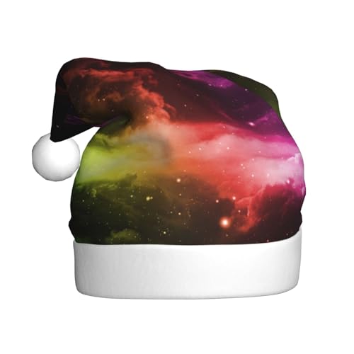 ZKZBDPLK Weihnachtsmütze mit Weihnachtsmann-Motiv, Regenbogen-Himmel und Mond, Unisex, für Erwachsene ZKZBDPLK Weihnachtsmütze mit Weihnachtsmann-Motiv, Regenbogen-Himmel und Mond, Unisex, für Erwachsene von ZKZBDPLK