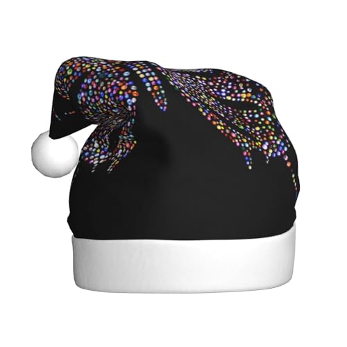 ZKZBDPLK Weihnachtsmütze mit Weihnachtsmann-Motiv, Schmetterlings-Aufdruck, Unisex, für Erwachsene ZKZBDPLK Weihnachtsmütze mit Weihnachtsmann-Motiv, Schmetterlings-Aufdruck, Unisex, für Erwachsene von ZKZBDPLK
