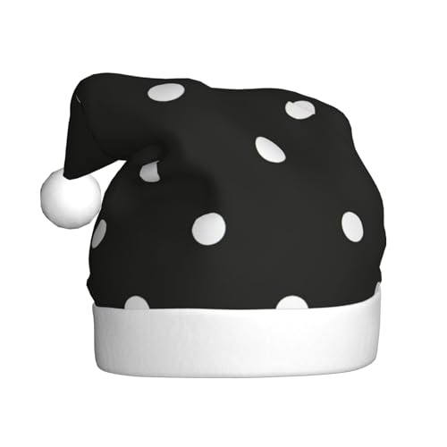 ZKZBDPLK Weihnachtsmütze mit Weihnachtsmann-Motiv, Schwarz und Weiß, gepunktet, Unisex, für Erwachsene ZKZBDPLK Weihnachtsmütze mit Weihnachtsmann-Motiv, Schwarz und Weiß, gepunktet, Unisex, für Erwachsene von ZKZBDPLK