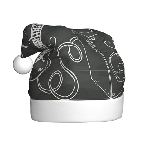ZKZBDPLK Weihnachtsmütze mit Weihnachtsmann-Motiv, Unisex, für Erwachsene von ZKZBDPLK