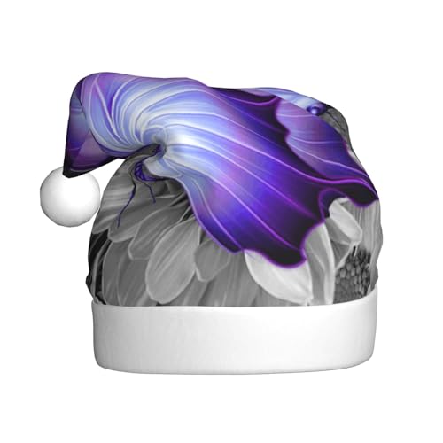 ZKZBDPLK Weihnachtsmütze mit Weihnachtsmann-Motiv, Violett, Schmetterlings-Aufdruck, Unisex, für Erwachsene ZKZBDPLK Weihnachtsmütze mit Weihnachtsmann-Motiv, Violett, Schmetterlings-Aufdruck, Unisex, für Erwachsene von ZKZBDPLK
