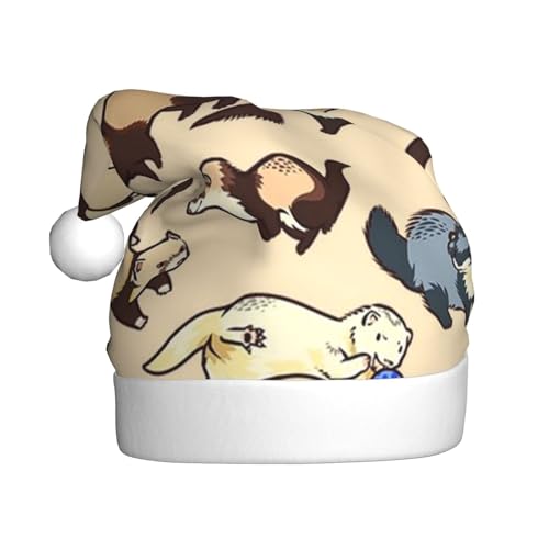 ZKZBDPLK Weihnachtsmütze mit Weihnachtsmann-Motiv, Weihnachtsmann-Motiv, Unisex, für Erwachsene von ZKZBDPLK