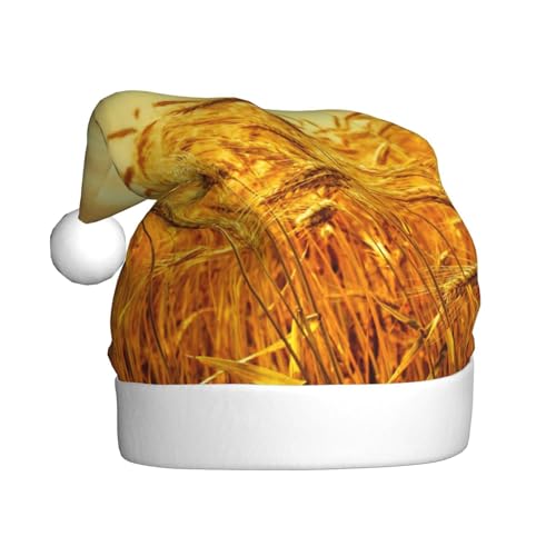 ZKZBDPLK Weihnachtsmütze mit Weihnachtsmann-Motiv, Weizenfelddruck, Unisex, für Erwachsene ZKZBDPLK Weihnachtsmütze mit Weihnachtsmann-Motiv, Weizenfelddruck, Unisex, für Erwachsene von ZKZBDPLK