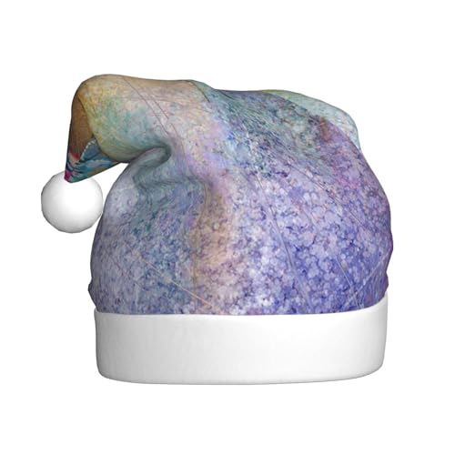 ZKZBDPLK Weihnachtsmütze mit Weihnachtsmann-Motiv, abstrakt, violett, weinender Blumendruck, Unisex, für Erwachsene ZKZBDPLK Weihnachtsmütze mit Weihnachtsmann-Motiv, abstrakt, violett, weinender Blumendruck, Unisex, für Erwachsene von ZKZBDPLK