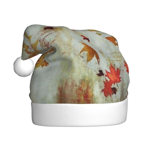 ZKZBDPLK Weihnachtsmütze mit Weihnachtsmann-Motiv, für den Herbst, mit goldenen Blättern, Unisex, für Erwachsene ZKZBDPLK Weihnachtsmütze mit Weihnachtsmann-Motiv, für den Herbst, mit goldenen Blättern, Unisex, für Erwachsene von ZKZBDPLK
