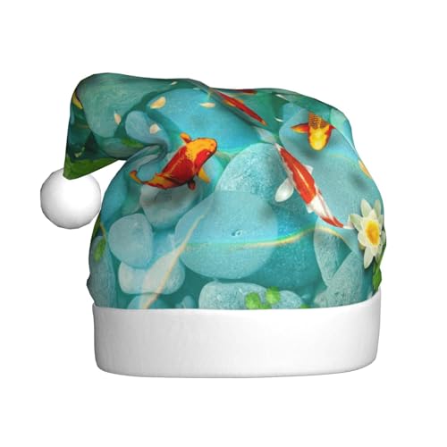 ZKZBDPLK Weihnachtsmütze mit Weihnachtsmann-Motiv, japanischer Karpfen-Druck, Unisex, für Erwachsene ZKZBDPLK Weihnachtsmütze mit Weihnachtsmann-Motiv, japanischer Karpfen-Druck, Unisex, für Erwachsene von ZKZBDPLK