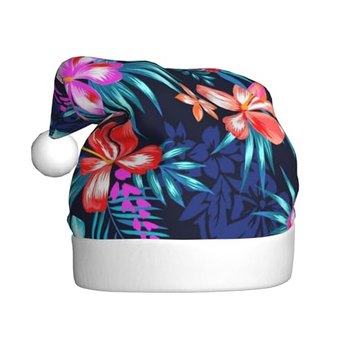 ZKZBDPLK Weihnachtsmütze mit Weihnachtsmann-Motiv, mit Blumendruck, Unisex, für Erwachsene ZKZBDPLK Weihnachtsmütze mit Weihnachtsmann-Motiv, mit Blumendruck, Unisex, für Erwachsene von ZKZBDPLK
