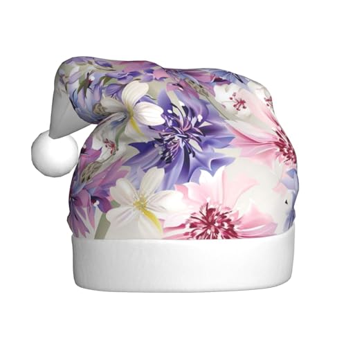 ZKZBDPLK Weihnachtsmütze mit Weihnachtsmann-Motiv, mit floralem Wirbelmuster, Unisex, für Erwachsene ZKZBDPLK Weihnachtsmütze mit Weihnachtsmann-Motiv, mit floralem Wirbelmuster, Unisex, für Erwachsene von ZKZBDPLK