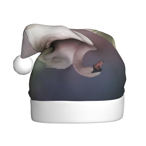 ZKZBDPLK Weihnachtsmütze mit Weihnachtsmann-Motiv, weißer Schwanen-Druck, Unisex, für Erwachsene ZKZBDPLK Weihnachtsmütze mit Weihnachtsmann-Motiv, weißer Schwanen-Druck, Unisex, für Erwachsene von ZKZBDPLK