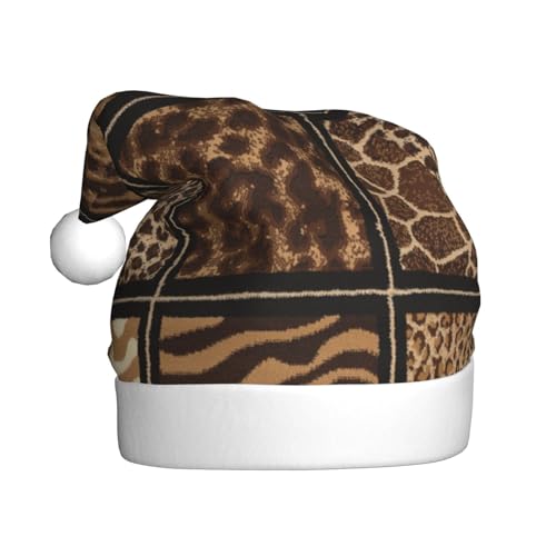 ZKZBDPLK Weihnachtsmütze mit Weihnachtsmann-Motiv, wilder Zoo-Druck, Unisex, für Erwachsene ZKZBDPLK Weihnachtsmütze mit Weihnachtsmann-Motiv, wilder Zoo-Druck, Unisex, für Erwachsene von ZKZBDPLK
