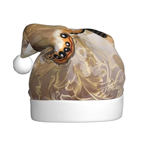 ZKZBDPLK Weihnachtsmütze mit Weihnachtsmann-Motiv und Schmetterlings-Aufdruck, Unisex, für Erwachsene ZKZBDPLK Weihnachtsmütze mit Weihnachtsmann-Motiv und Schmetterlings-Aufdruck, Unisex, für Erwachsene von ZKZBDPLK