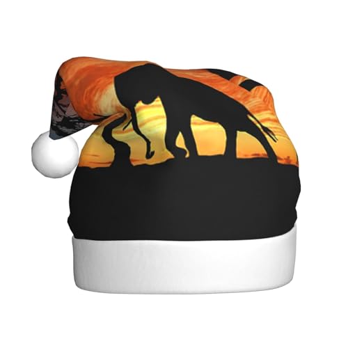ZKZBDPLK Weihnachtsmütze mit afrikanischem Elefanten-Motiv, Unisex, für Erwachsene ZKZBDPLK Weihnachtsmütze mit afrikanischem Elefanten-Motiv, Unisex, für Erwachsene von ZKZBDPLK