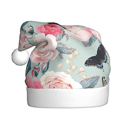 ZKZBDPLK Weihnachtsmütze mit buntem Blumendruck, Weihnachtsmütze, Unisex, für Erwachsene ZKZBDPLK Weihnachtsmütze mit buntem Blumendruck, Weihnachtsmütze, Unisex, für Erwachsene von ZKZBDPLK