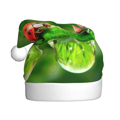 ZKZBDPLK Weihnachtsmütze mit lustigem Marienkäfer-Druck, Weihnachtsmütze, Unisex, für Erwachsene ZKZBDPLK Weihnachtsmütze mit lustigem Marienkäfer-Druck, Weihnachtsmütze, Unisex, für Erwachsene von ZKZBDPLK