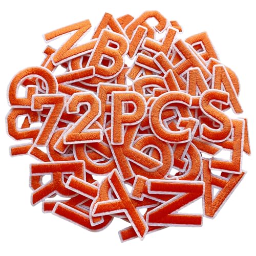 Zlettery 3,8 cm 72 Stück Buchstaben und Zahlen Aufnäher, Alphabet bestickter Aufnäher A-Z, Zahlen 0-9 Applikation für Kleidung, Jacken, Hüte, Rucksäcke, Jeans, Orange Zlettery 3,8 cm 72 Stück Buchstaben und Zahlen Aufnäher, Alphabet bestickter Aufnäher A-Z, Zahlen 0-9 Applikation für Kleidung, Jacken, Hüte, Rucksäcke, Jeans, Orange von ZLETTERY