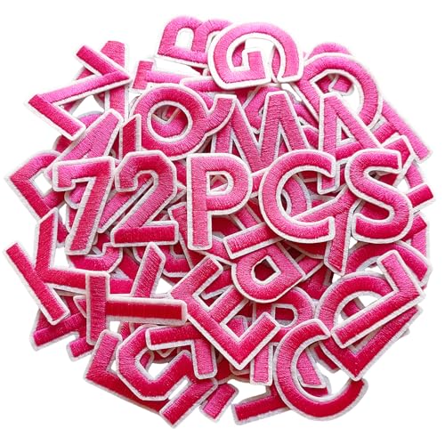 Zlettery 3,8 cm 72 Stück Buchstaben und Zahlen Aufnäher, Alphabet bestickter Aufnäher A-Z, Zahlen 0-9 Applikation für Kleidung, Jacken, Hüte, Rucksäcke, Jeans, Rose Zlettery 3,8 cm 72 Stück Buchstaben und Zahlen Aufnäher, Alphabet bestickter Aufnäher A-Z, Zahlen 0-9 Applikation für Kleidung, Jacken, Hüte, Rucksäcke, Jeans, Rose von ZLETTERY