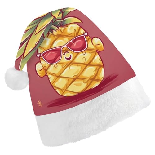 ZLFDSKGY Weihnachtsmütze, Ananas, bedruckt, Weihnachtsmannmütze, Erwachsene, Weihnachtsmütze, Neujahrsparty, festliches Zubehör für Uni-Geschenk ZLFDSKGY Weihnachtsmütze, Ananas, bedruckt, Weihnachtsmannmütze, Erwachsene, Weihnachtsmütze, Neujahrsparty, festliches Zubehör für Uni-Geschenk von ZLFDSKGY