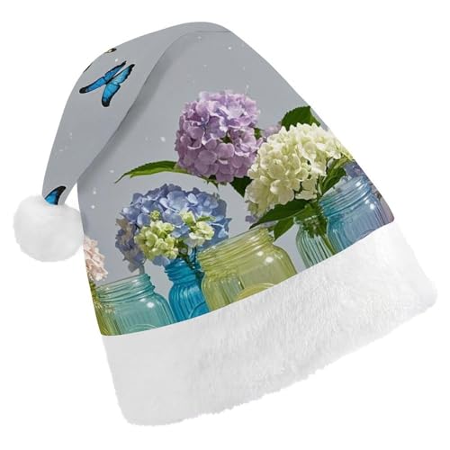 ZLFDSKGY Weihnachtsmütze, Blumen im Glas, bedruckt, Weihnachtsmannmütze, Erwachsene, Weihnachtsmütze, Neujahrsparty, festliches Zubehör für Uni-Geschenk ZLFDSKGY Weihnachtsmütze, Blumen im Glas, bedruckt, Weihnachtsmannmütze, Erwachsene, Weihnachtsmütze, Neujahrsparty, festliches Zubehör für Uni-Geschenk von ZLFDSKGY