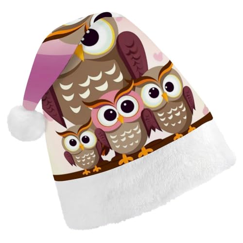 ZLFDSKGY Weihnachtsmütze, Eulen, Familie, bedruckt, Weihnachtsmannmütze, Erwachsene, Weihnachtsmütze, Neujahrsparty, festliches Zubehör für Uni-Geschenk ZLFDSKGY Weihnachtsmütze, Eulen, Familie, bedruckt, Weihnachtsmannmütze, Erwachsene, Weihnachtsmütze, Neujahrsparty, festliches Zubehör für Uni-Geschenk von ZLFDSKGY