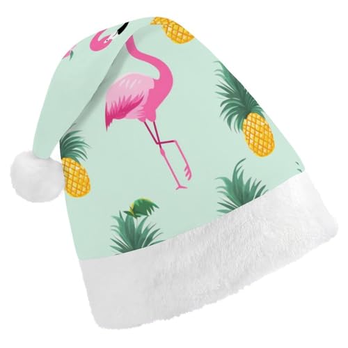 ZLFDSKGY Weihnachtsmütze, Flamingo-Ananas, bedruckt, Weihnachtsmannmütze, Erwachsene, Weihnachtsmütze, Neujahrsparty, festliches Zubehör für Uni-Geschenk ZLFDSKGY Weihnachtsmütze, Flamingo-Ananas, bedruckt, Weihnachtsmannmütze, Erwachsene, Weihnachtsmütze, Neujahrsparty, festliches Zubehör für Uni-Geschenk von ZLFDSKGY