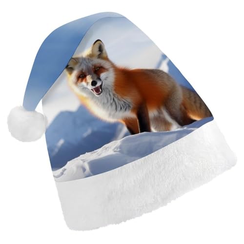 ZLFDSKGY Weihnachtsmütze, Fuchs, bedruckt, Weihnachtsmannmütze, Erwachsene, Weihnachtsmütze, Neujahrsparty, festliches Zubehör für Uni-Geschenk ZLFDSKGY Weihnachtsmütze, Fuchs, bedruckt, Weihnachtsmannmütze, Erwachsene, Weihnachtsmütze, Neujahrsparty, festliches Zubehör für Uni-Geschenk von ZLFDSKGY